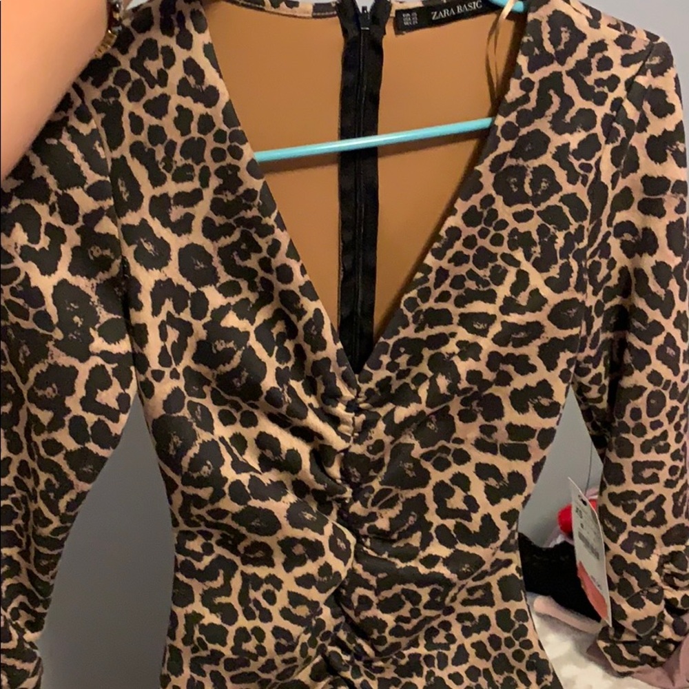 Cheetah print rouched dress